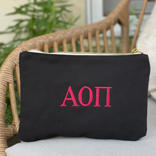 Alpha Omicron Pi Cosmetic Bag - Pencil Charger A O Gift Sorority