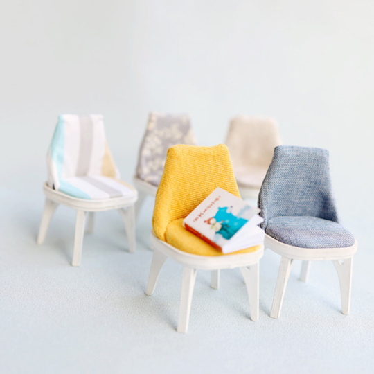 Dollhouse Mini Nordic Dining Chair Model For Restaurant Kitchen Furniture Decoration Accessories, Scale 112