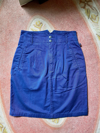 Adorable 1980's Vintage Esprit Sport Cotton Pencil Skirt Womens Size Xsmall/Small