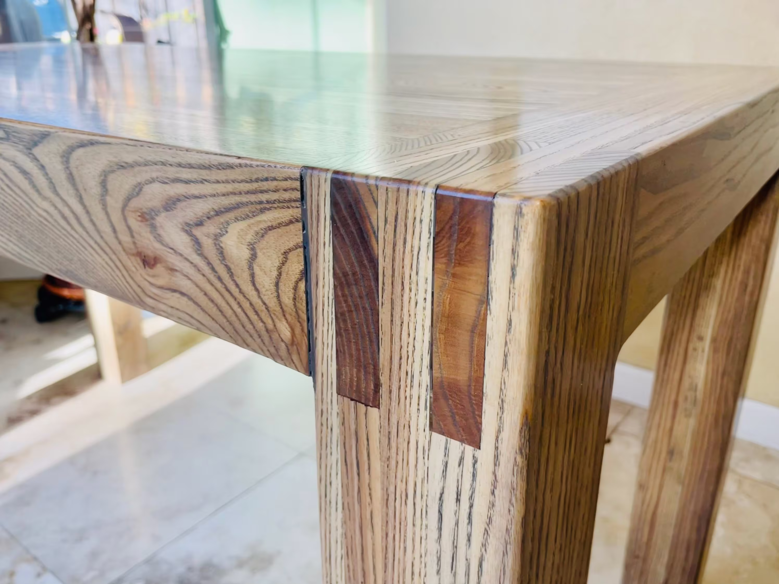 Breadboard Style Dining Room Table From Solid Ash Hardwood/Kitchen Island