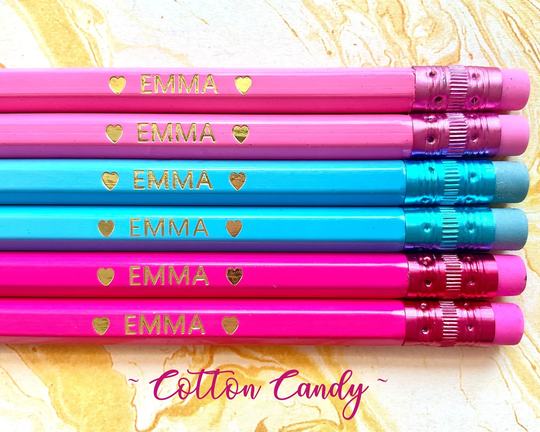 Custom Pencils Personalized, Embossed, Stamped, Engraved Back To School, Gift, Wedding, Shower, Birthday, Teacher Gift, Teacher, Free