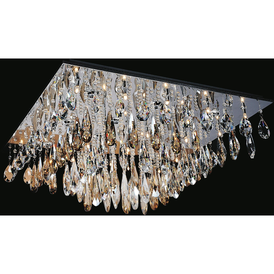Guisseppe Lighting S 13 Light Flush Mount Bianca Chrome - Exact Size