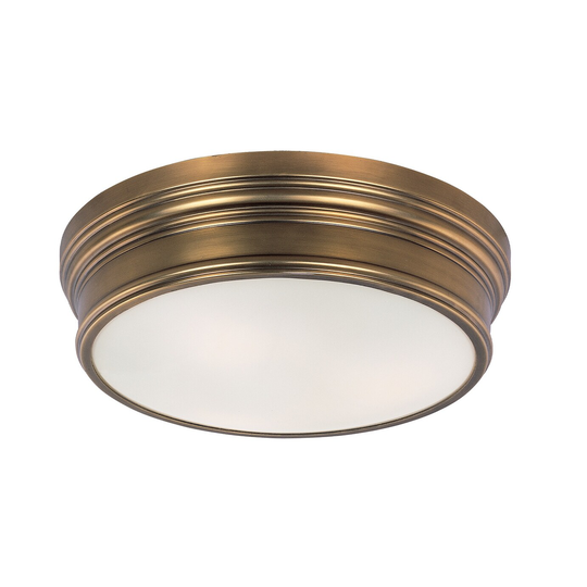 Maxim Fairmont 3-light Flush Mount - natural aged brass