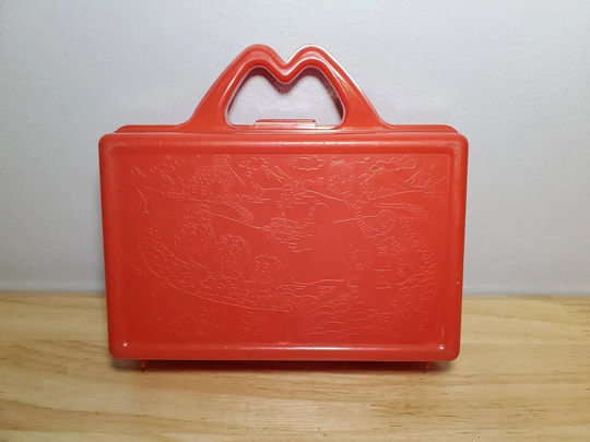 Vintage 1988 Mcdonald's Red Plastic Pencil Case
