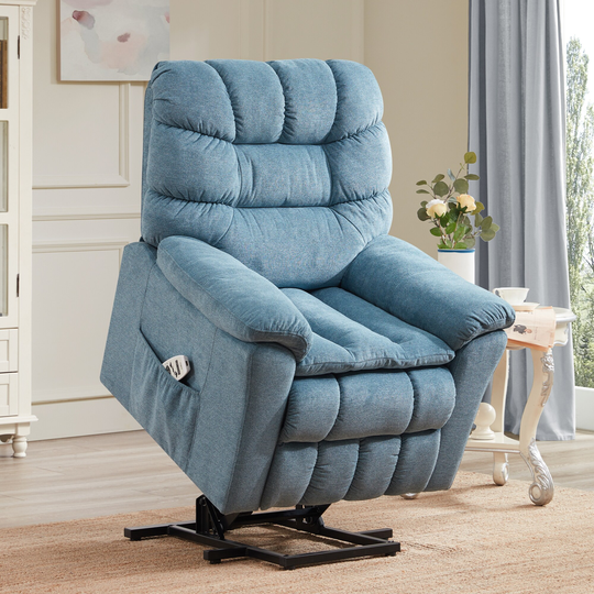 Power Lift Adjustable Massage and Heating System Recliner Chair with Side Pocket, Remote Controller with USB Charging
