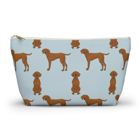 Vizsla Pouch, Pencil Case, Dog Custom Teacher Bridesmaid Cosmetic Bag, Mom Zipper Makeup Accessory Pouch