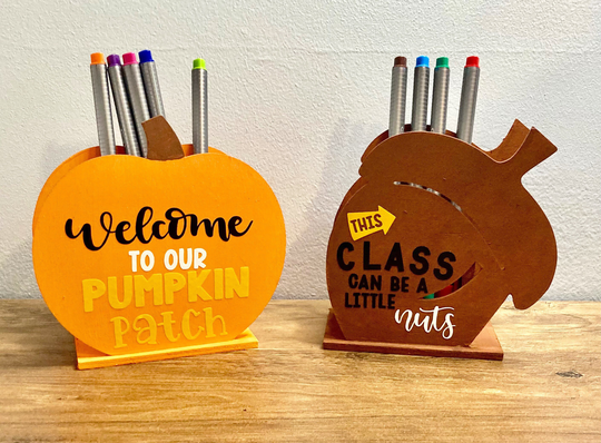 Fall Teacher Pencil Holder, Autumn Seasonal Classroom Décor, Pumpkin Patch Gift