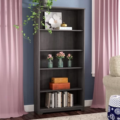 Almita 5 Shelf 66.45" Standard Bookcase