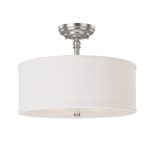 Loft 3-light Matte Nickel Semi-Flush Mount - Matte Nickel