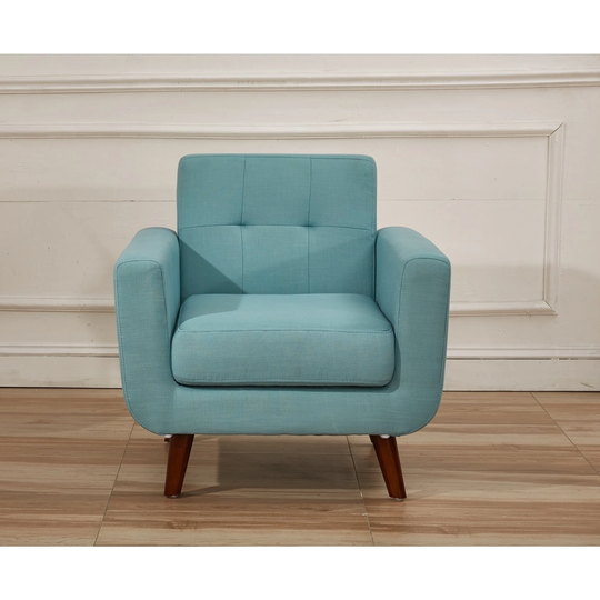 US Pride Furniture Grace Rainbeau Mid-Century Tufted Upholstered Rainbeau Living Room Chair
