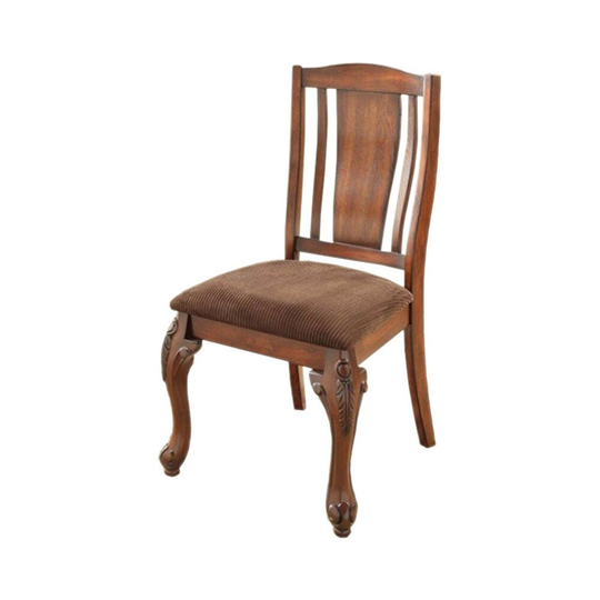 Johannesburg I Traditional Side Chair, Brown Cherry, Set Of 2 - 41 H x 21 W x 25.25 L Inches