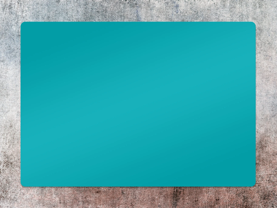 Turquoise Chair Mat, Splat Protective Vinyl Floor Pad, Decorative Game Room Rug