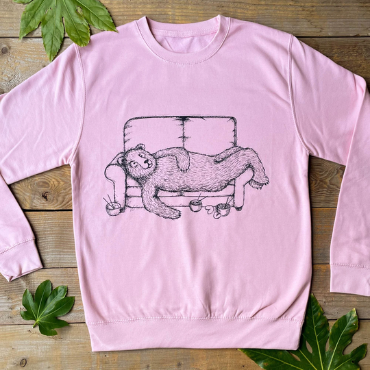 Lazy Sofa Bear Jumper, Men's Sweater, Gift For Him