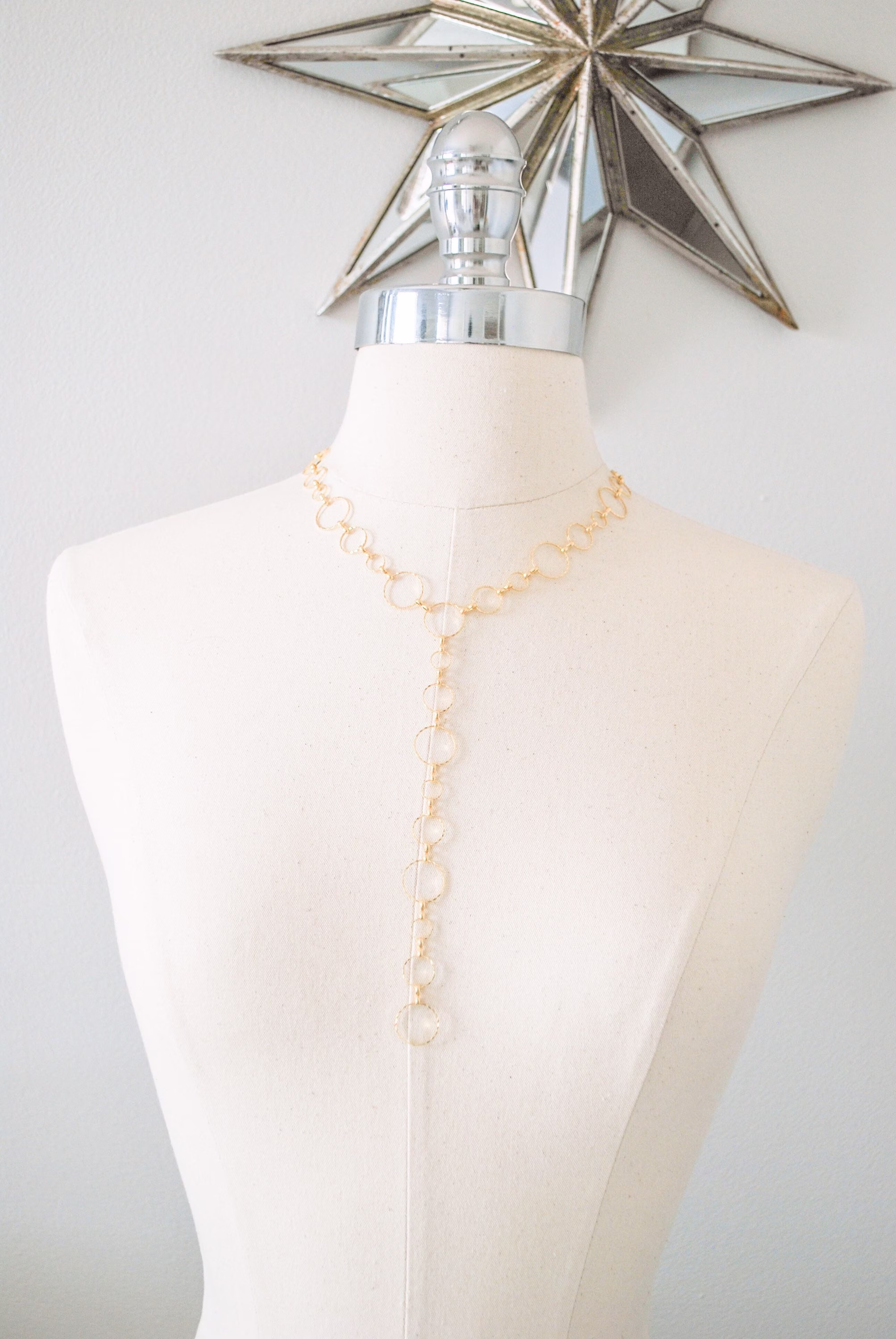 Gold Y Necklace, Lariat Necklace, Boho Necklace, Chain Necklace, Gold Chain Necklace, Statement Jewelry, Gold Lariat