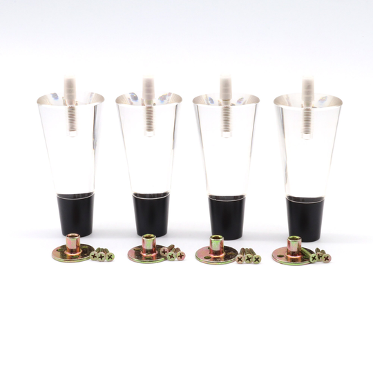 5 Inch Acrylic Furniture Diy Legs Clear Glass Bookcase Feet For Coffee Table End Tables Sideboard Buffets Footstool Cabinet Bed Pack Of 4