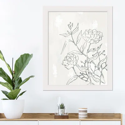 Pencil Florals Framed Print