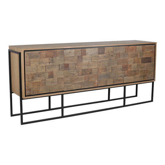 Aurelle Home Modern Reclaimed Elm and Iron Sideboard