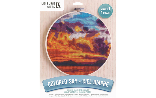 Leisure Arts Colored Sky Counted Cross Stitch Kit