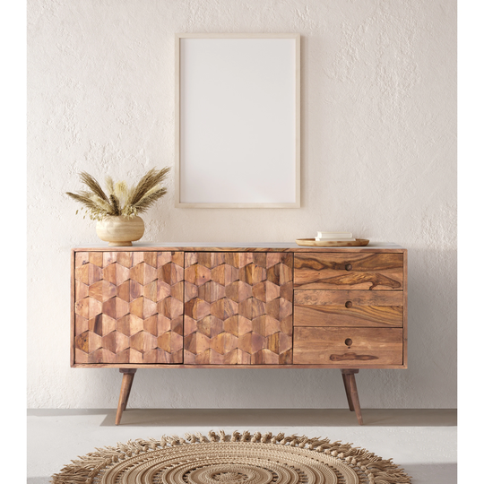 Macari Otis 3-Drawer Modern Sideboard