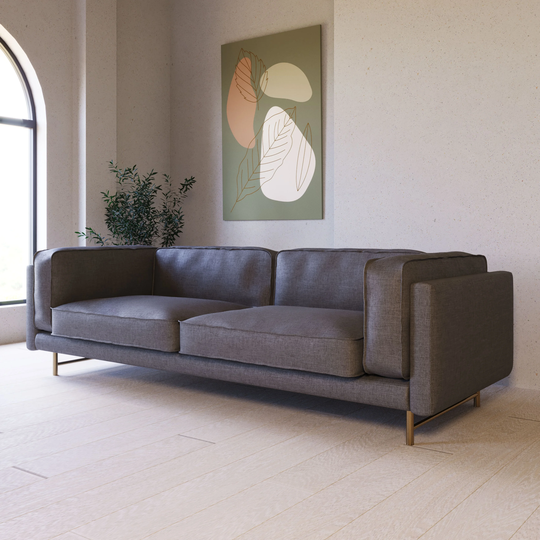 Divani Casa Keswick Modern Grey Fabric Sofa