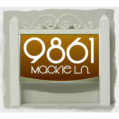 Traditional LED address sign with solar panel