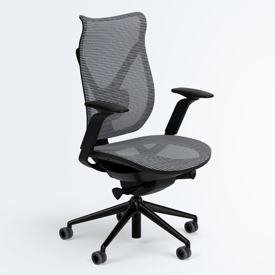 Onda Mid Back All Mesh Ergonomic Office Chair, Black Frame