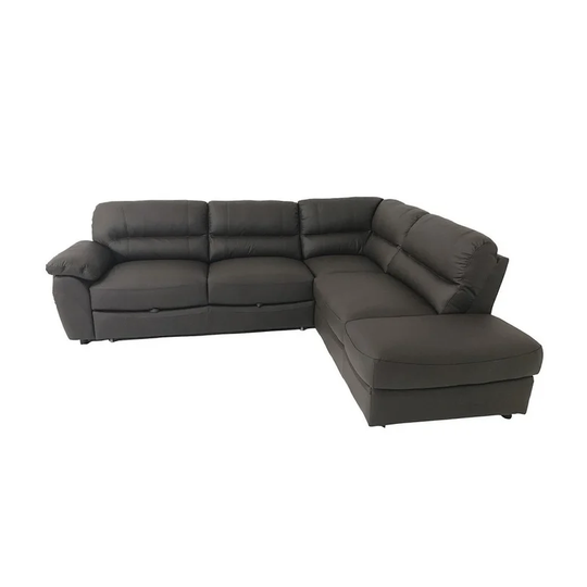 BALIKA 3 Natural Leather Sectional Sleeper Sofa
