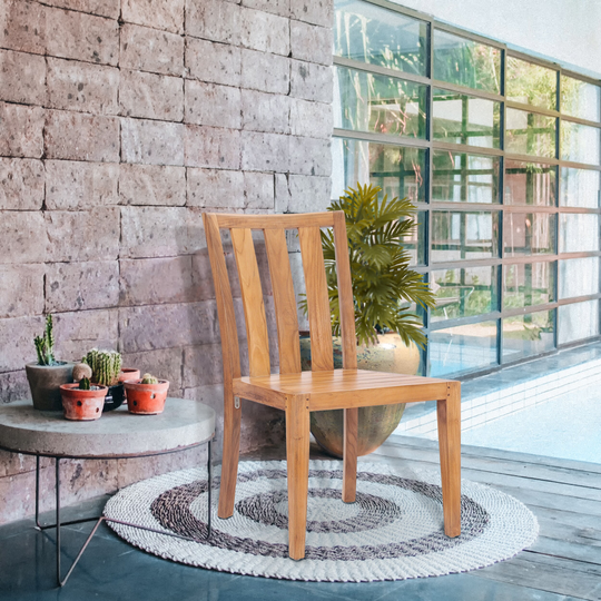 Chic Teak Boston Teak Wood Indoor/ Outdoor Dining Side Chair