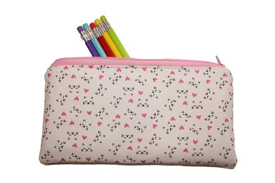 Emily Pencil Pouch Kitty Face