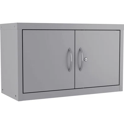 Lorell Makerspace Storage Steel Upper Cabinet - 30" X 13" X 18" - Wall Mountable - Platinum - Steel - Recycled