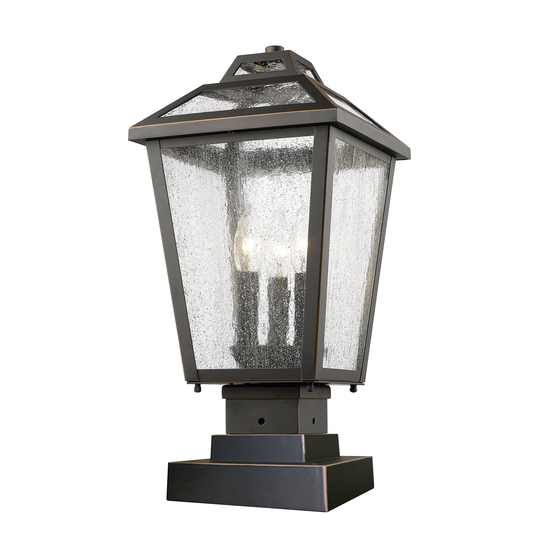 Avery Home Lighting Bayland 3-Light Black Outdoor Pier Mount Light