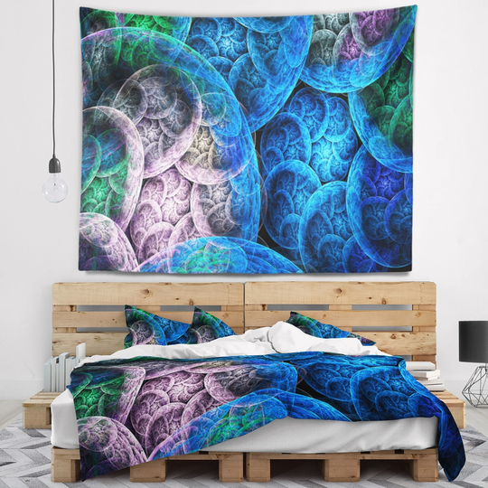 Designart 'Dramatic Colorful Fractal Clouds' Abstract Wall Tapestry