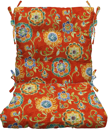 Rsh Décor Indoor Outdoor Tufted High Back Chair Cushion - Carnival Fanfare