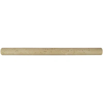 12" x 0.75" Marble Pencil Liner Marble Tile Trim in Beige