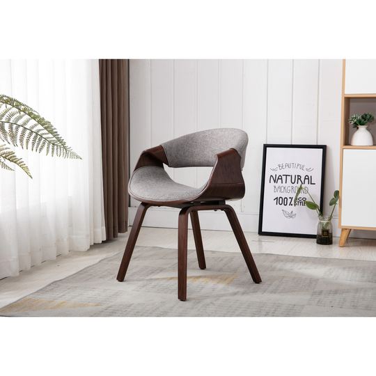 Home Beyond Grey Upholstered Leisure Chair - 24.8'' H x 16'' W x 20.8'' D