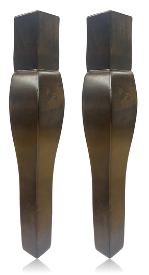 15" Overall Height Dining Chair Brown Walnut Finish Front Legs - Set Of 2