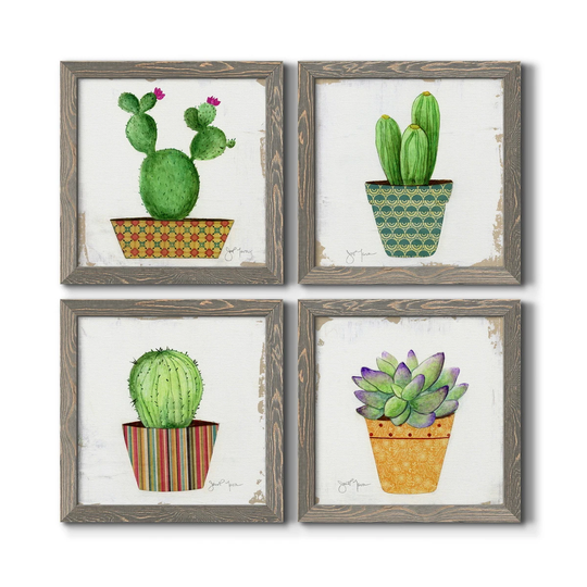 Boho Cacti I-Premium Framed Canvas - Ready to Hang - Multi-Color