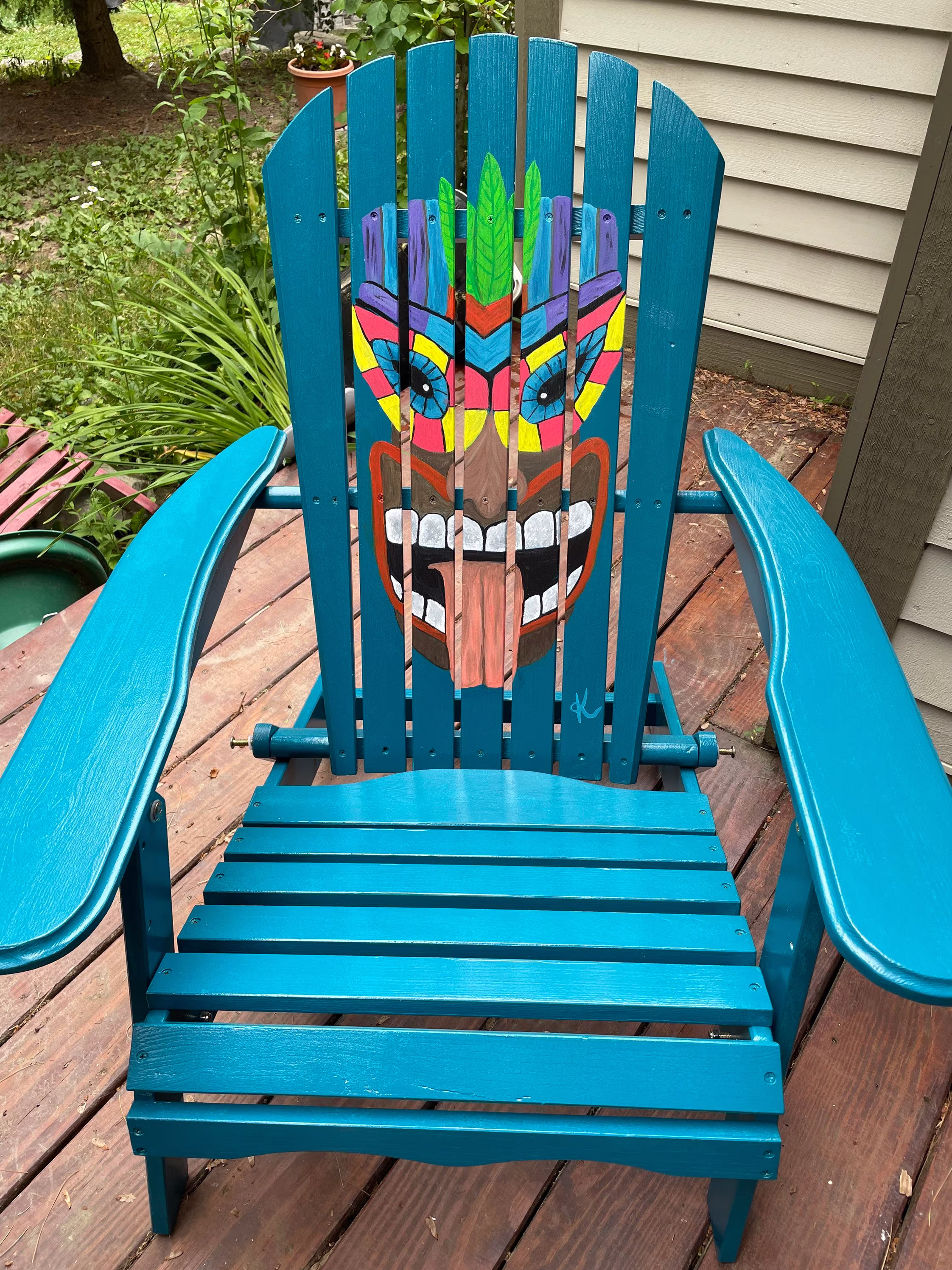 Adirondack Chair - Custom Colors Tiki Beach Hand Painted