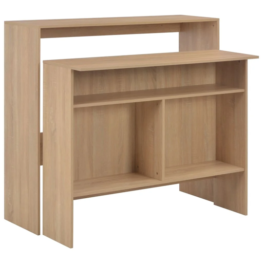 Bar Table with 2 Table Tops Oak 51.18"x15.75"x47.24"