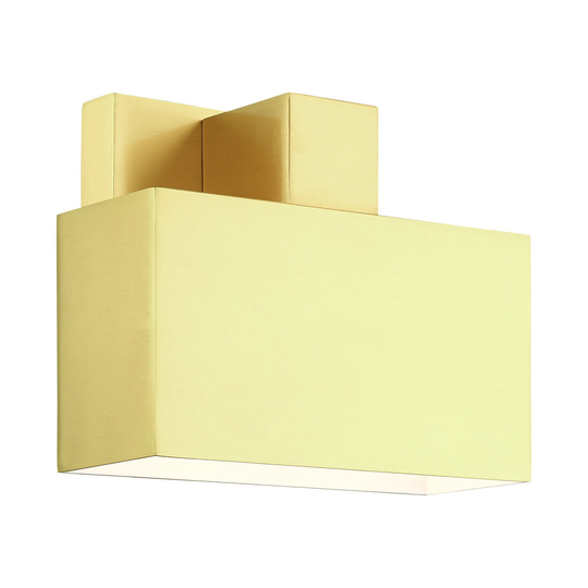 Giuseppe Lighting One Light Outdoor Wall Sconce Lynx Satin Brass - Exact Size