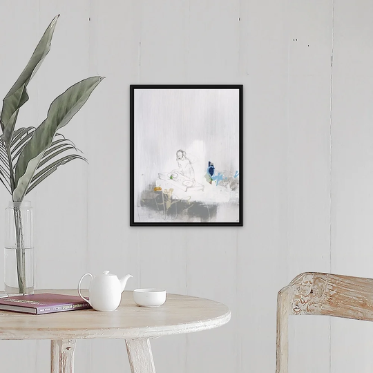 "Down the Street VIII" Black Float Frame Canvas Art