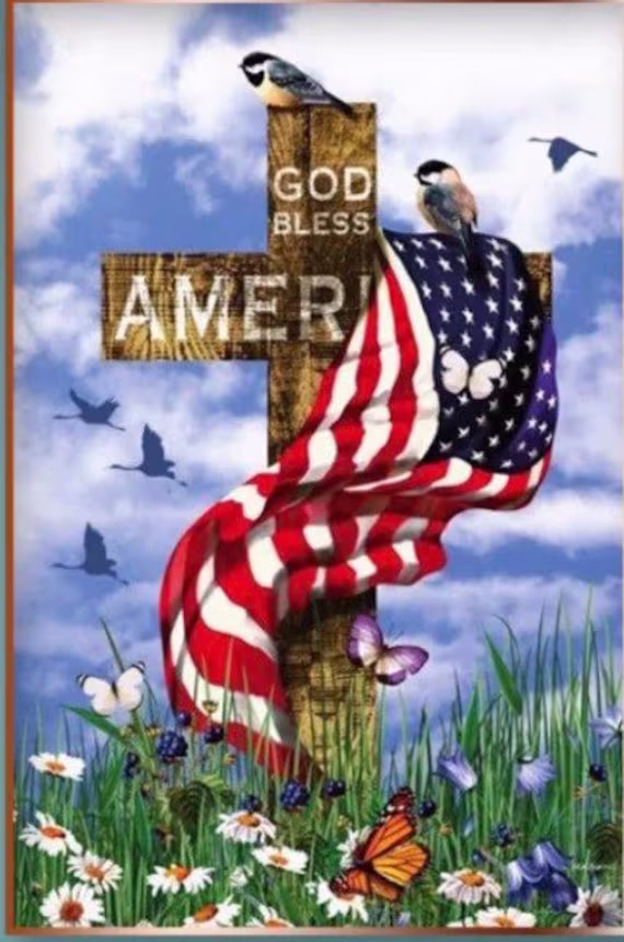 Us Seller. 40x30cm Patriotic USA Flag, Butterflies, 4Th Of July Diamond Painting Kit. Round Drills, Full Drill. Fast S&h