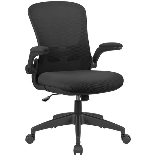 Homall Office Desk Chair Ergonomic Mesh Chair Lumbar Support with Flip-up Arms and Adjustable Height