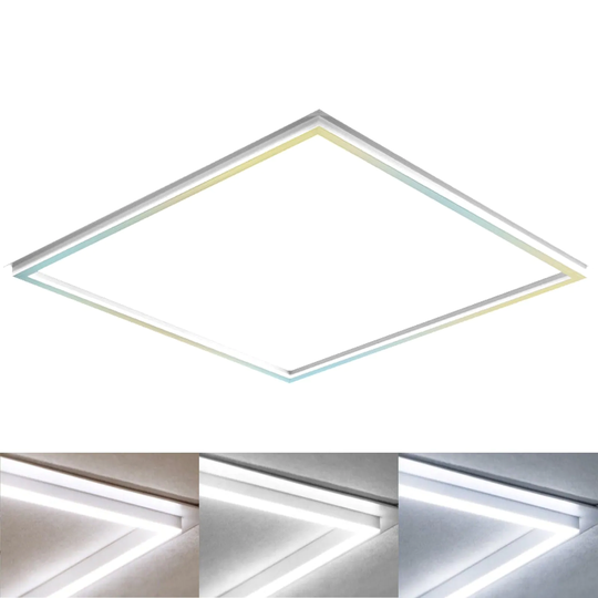 Luxrite 2x2 LED Panel Lights 3 Color Options 20W/30W/40W Switch Grid Drop Ceiling Lights 0-10V Dimmable 120-277V