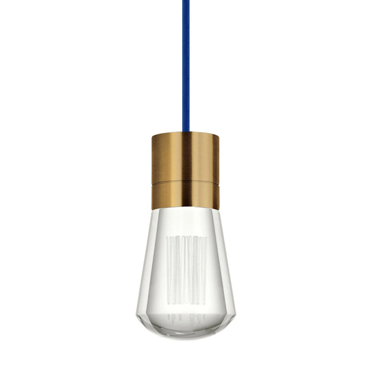 Tech Lighting Alva 4" Wide LED Mini Pendant with Blue Cord - 2200K