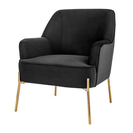 Arianna Velvet Fabric Accent Arm Chair