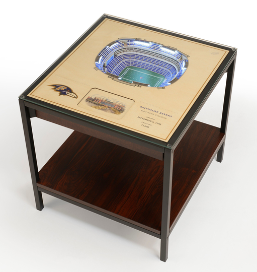 Baltimore Ravens Led Lighted End Table