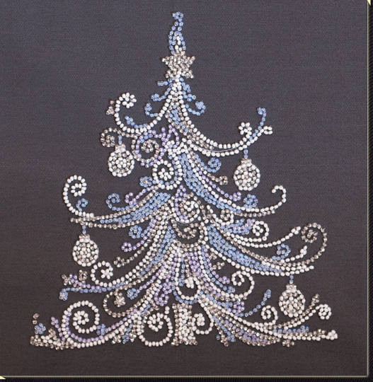 Diy Bead Embroidery Kit On Art Canvas "Christmas Tree" Size 7.9"×7.9" | 20×20 cm, Gift