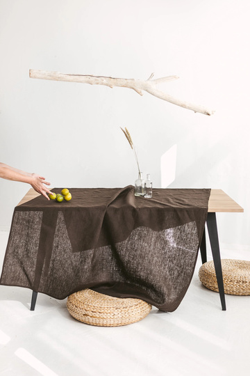 Natural Linen Tablecloth. Rustic Table Cloth For Farmhouse, Wedding, Holiday Top. Ecofriendly Tablecloth Housewarming Gift. Sale