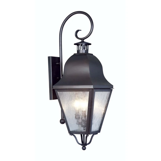 Giuseppe Lighting Three Light Outdoor Wall Lantern Amwell Bronze - Exact Size